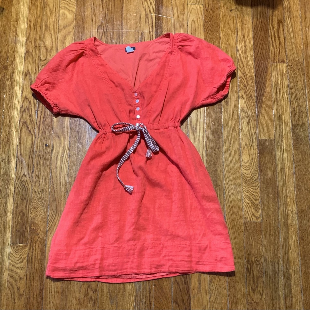 J Crew 100% cotton coral dress 8